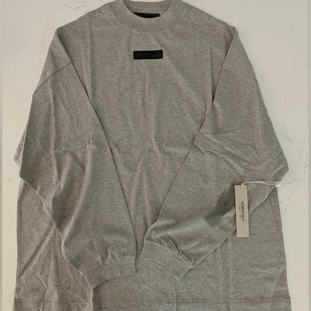 Essentials Gray Long Sleeve Tee